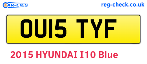 OU15TYF are the vehicle registration plates.