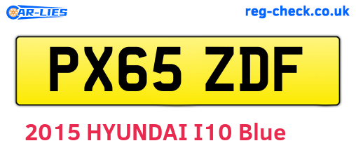 PX65ZDF are the vehicle registration plates.
