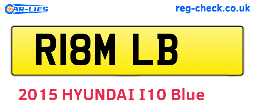 R18MLB are the vehicle registration plates.