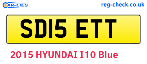 SD15ETT are the vehicle registration plates.