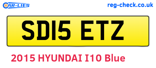SD15ETZ are the vehicle registration plates.