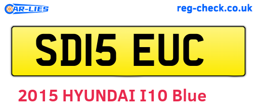 SD15EUC are the vehicle registration plates.
