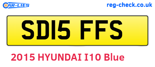 SD15FFS are the vehicle registration plates.