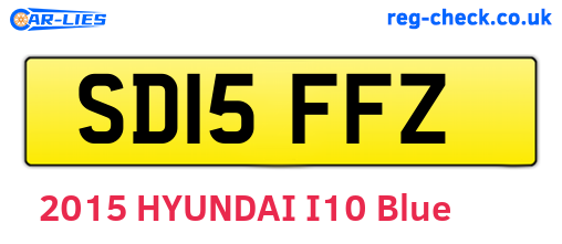 SD15FFZ are the vehicle registration plates.