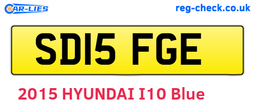 SD15FGE are the vehicle registration plates.