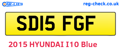 SD15FGF are the vehicle registration plates.