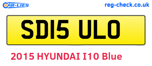 SD15ULO are the vehicle registration plates.