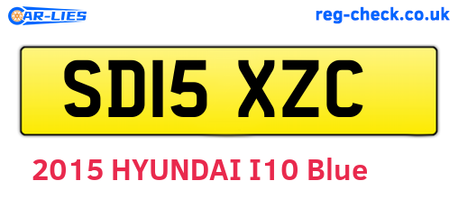 SD15XZC are the vehicle registration plates.