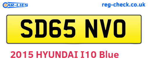 SD65NVO are the vehicle registration plates.