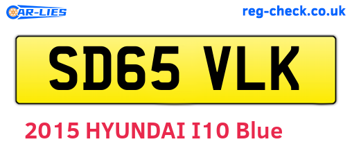 SD65VLK are the vehicle registration plates.