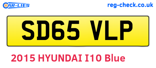 SD65VLP are the vehicle registration plates.