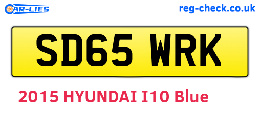SD65WRK are the vehicle registration plates.