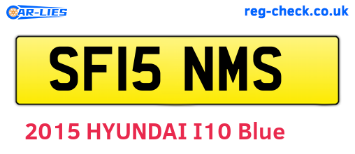 SF15NMS are the vehicle registration plates.