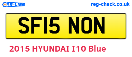 SF15NON are the vehicle registration plates.