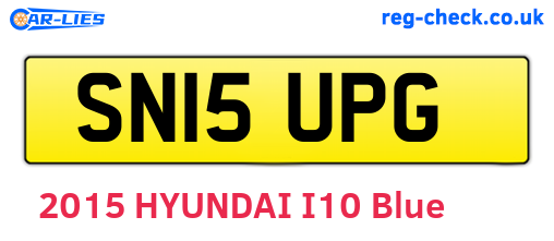 SN15UPG are the vehicle registration plates.