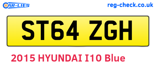 ST64ZGH are the vehicle registration plates.