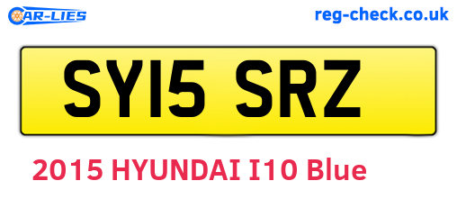 SY15SRZ are the vehicle registration plates.