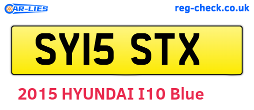 SY15STX are the vehicle registration plates.
