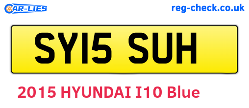 SY15SUH are the vehicle registration plates.