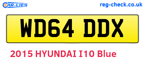 WD64DDX are the vehicle registration plates.