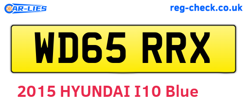WD65RRX are the vehicle registration plates.