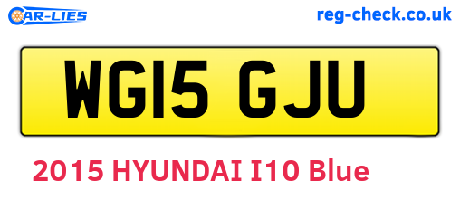 WG15GJU are the vehicle registration plates.