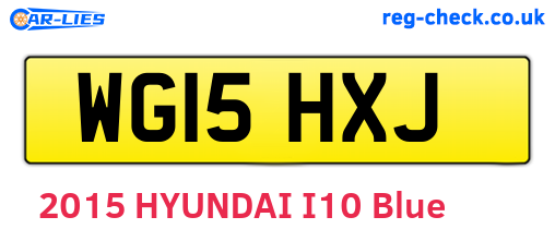 WG15HXJ are the vehicle registration plates.