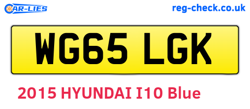 WG65LGK are the vehicle registration plates.