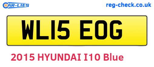 WL15EOG are the vehicle registration plates.