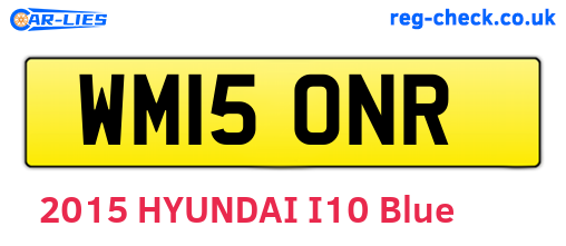 WM15ONR are the vehicle registration plates.