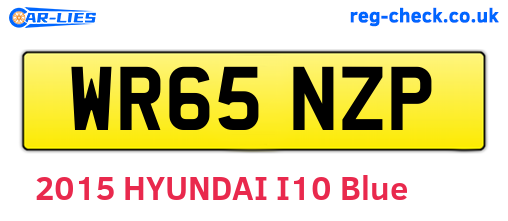 WR65NZP are the vehicle registration plates.