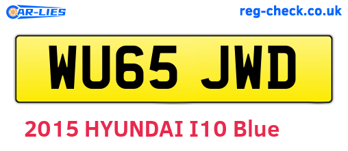 WU65JWD are the vehicle registration plates.