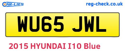 WU65JWL are the vehicle registration plates.
