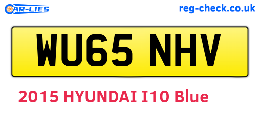 WU65NHV are the vehicle registration plates.