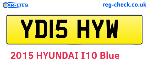 YD15HYW are the vehicle registration plates.