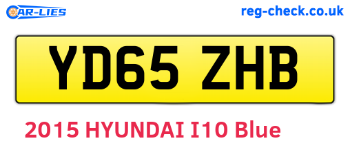 YD65ZHB are the vehicle registration plates.