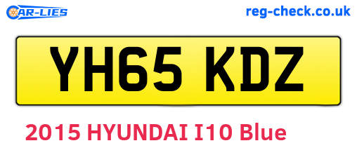 YH65KDZ are the vehicle registration plates.