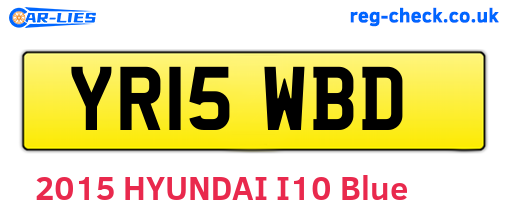 YR15WBD are the vehicle registration plates.
