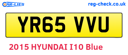 YR65VVU are the vehicle registration plates.
