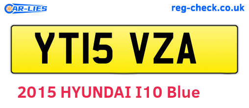 YT15VZA are the vehicle registration plates.