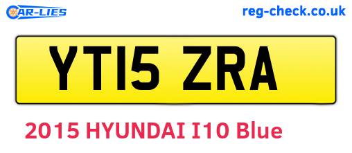 YT15ZRA are the vehicle registration plates.