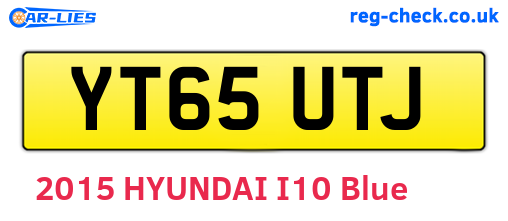 YT65UTJ are the vehicle registration plates.
