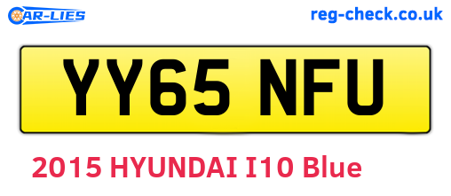 YY65NFU are the vehicle registration plates.