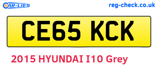 CE65KCK are the vehicle registration plates.