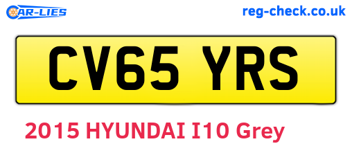CV65YRS are the vehicle registration plates.