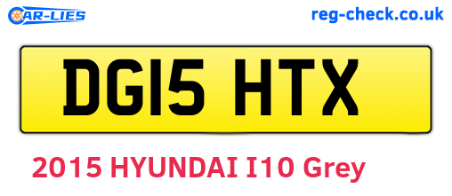DG15HTX are the vehicle registration plates.