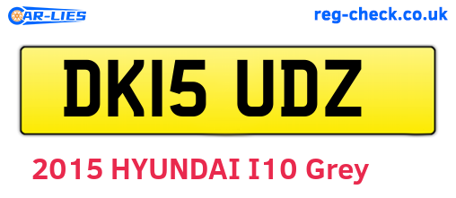 DK15UDZ are the vehicle registration plates.