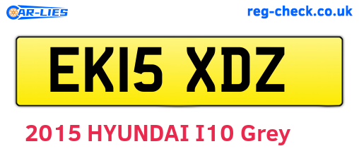 EK15XDZ are the vehicle registration plates.