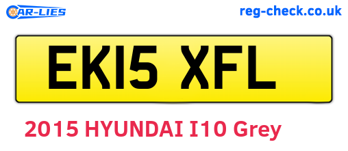 EK15XFL are the vehicle registration plates.