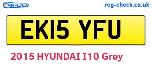 EK15YFU are the vehicle registration plates.